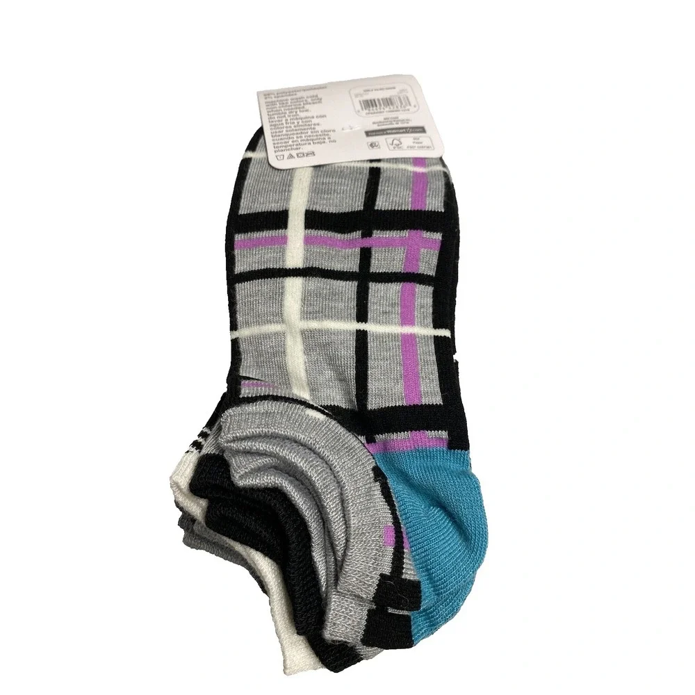 wonder nation girls no‎ shoe ankle socks 6 pairs size large shoe 4-10